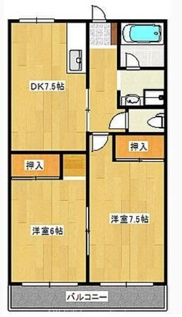 カーサ六万寺の物件間取画像